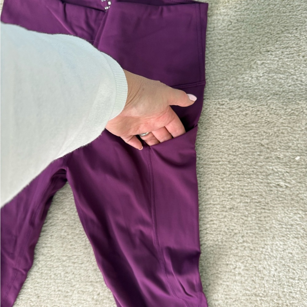 Purple High-Waisted Leggings - Picture 5 of 5